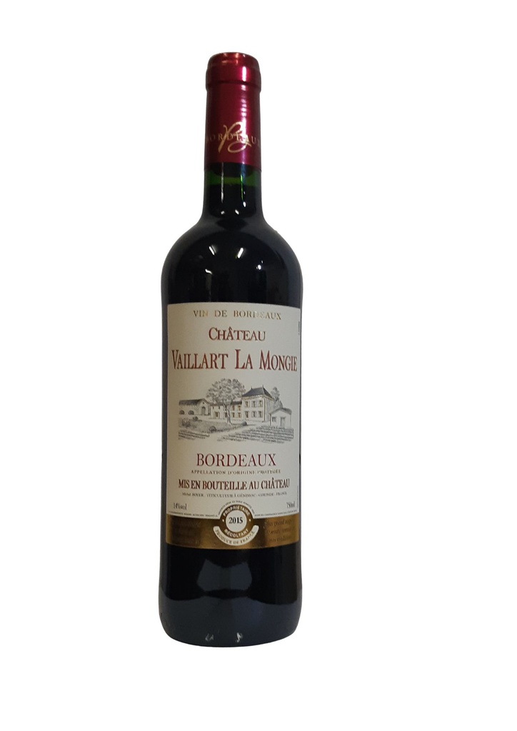 Bt 75 cl - Rouge - Château Vaillart La Mongie 2015 - AOC Bordeaux